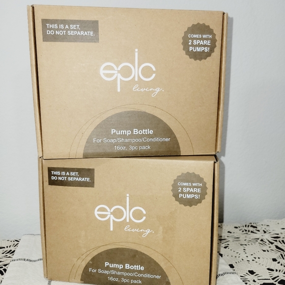 Epic Living Latex-free Pump Bottles Soap Shampoo Conditioner 6 pack (2- 3pcs) - Picture 7 of 7